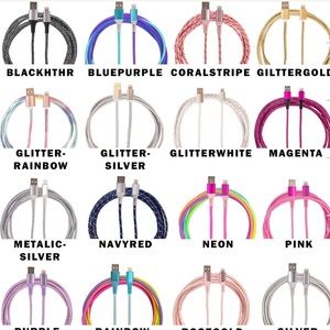 10 foot Simply Southern iPhone chargers x 4 ( four pack)